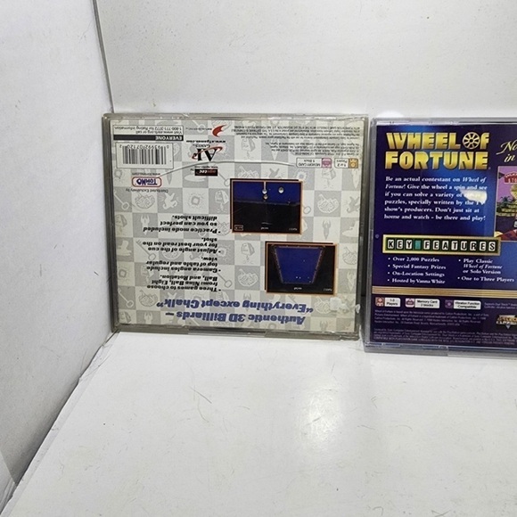Lot of 2 ps1 playstation 1 games wheel of fortune billiards - Picture 2 of 5